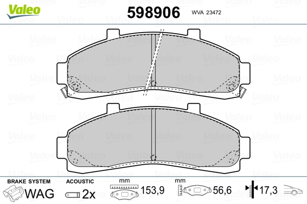 Гальмівні колодки Akebono ACT652 ціна, від 19.36 USD
