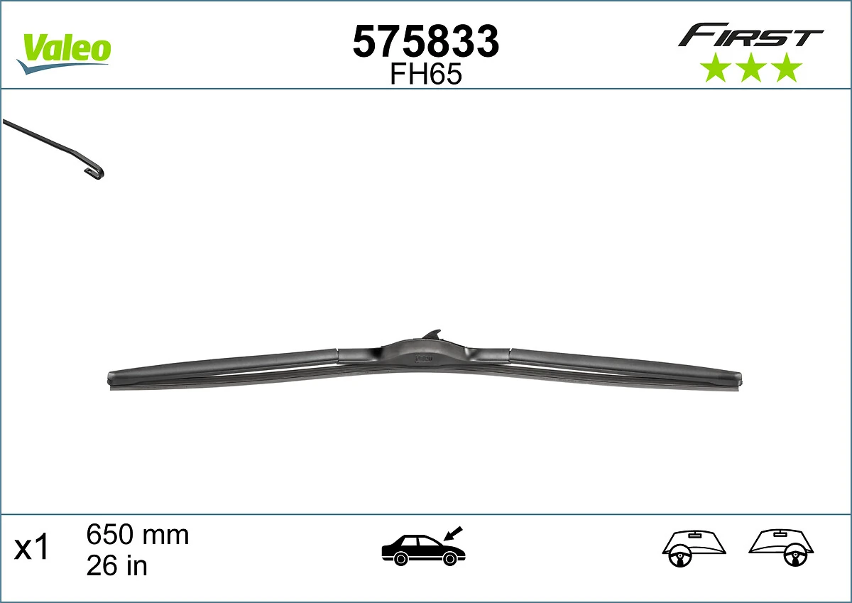 Купити 575833 VALEO Щітка-двірник лобового скла, водійська