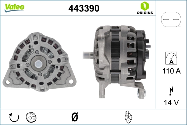 Купити 443390 VALEO Генератор