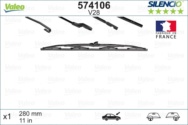 Купити 574106 VALEO Щітка задня
