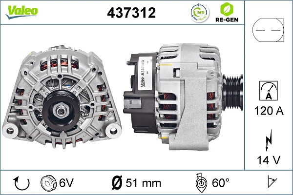 Купити 437312 VALEO Генератор