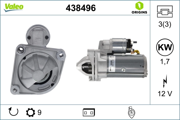 Купити 438496 VALEO Стартер