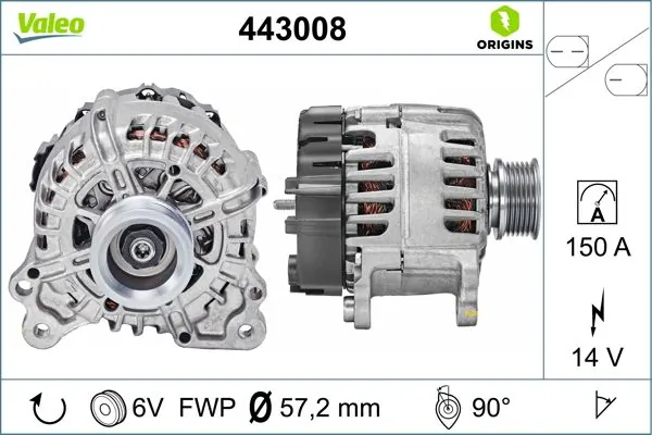 Купити 443008 VALEO Генератор