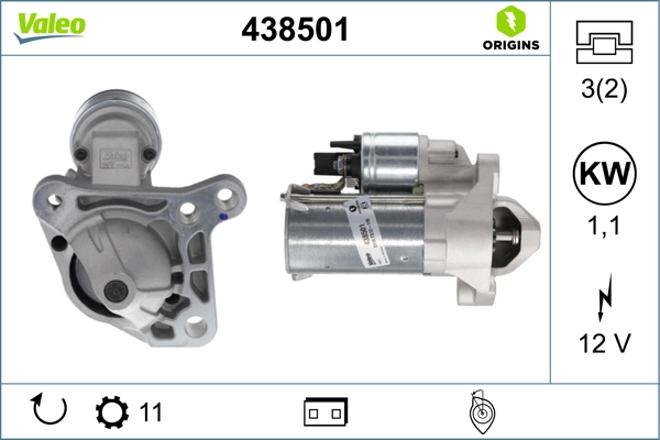 Купити 438501 VALEO Стартер