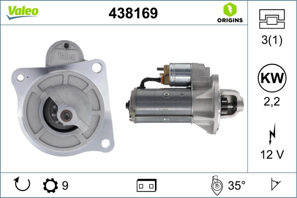 Купити 438169 VALEO Стартер