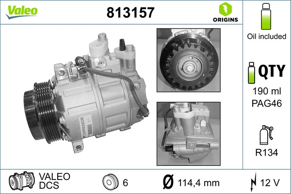 813157 VALEO Компресор холодоагенту