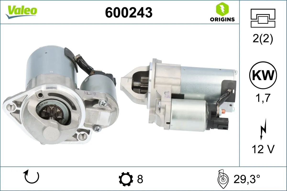 Купити 600243 VALEO Стартер