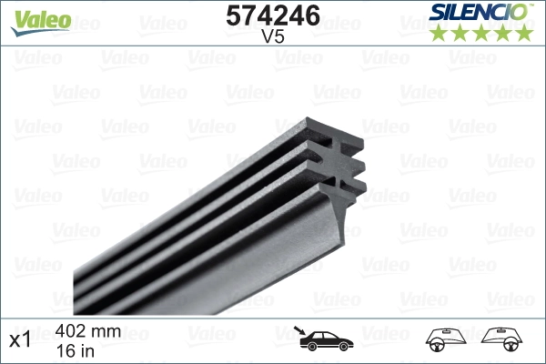 Щітка склоочисника заднього скла VALEO 574246 ціна, від 10.44 USD