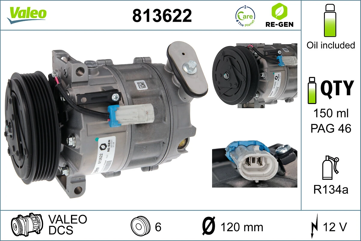 Компресор системи кондиціювання Chrysler 68084281AG ціна, від 296.52 USD