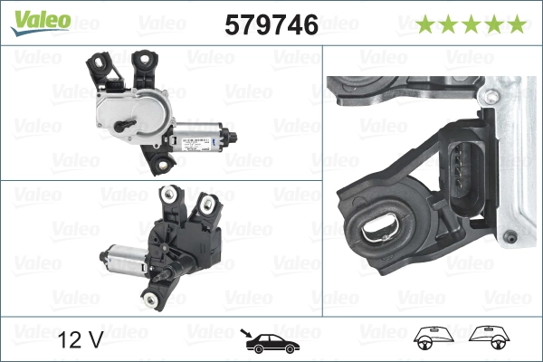 Задній механізм склоочисника VALEO 579746