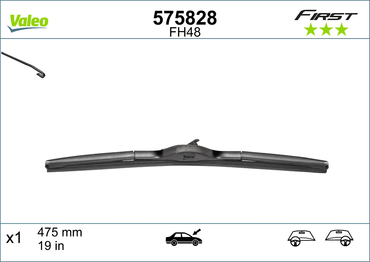 Купити 575828 VALEO Щітка-двірник лобового скла, пасажирська