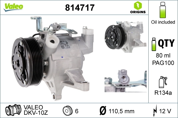 Купити 814717 VALEO Компресор кліматичної установки