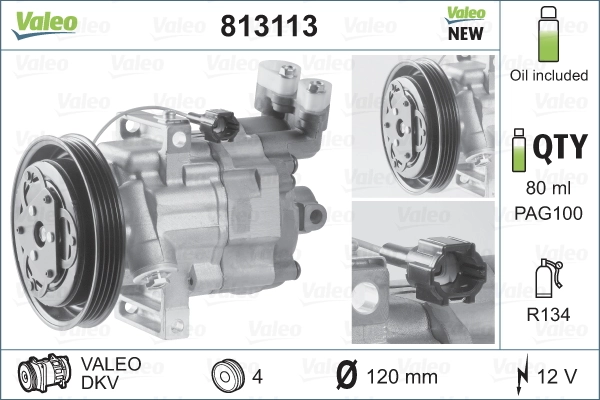 813113 VALEO Компресор холодоагенту
