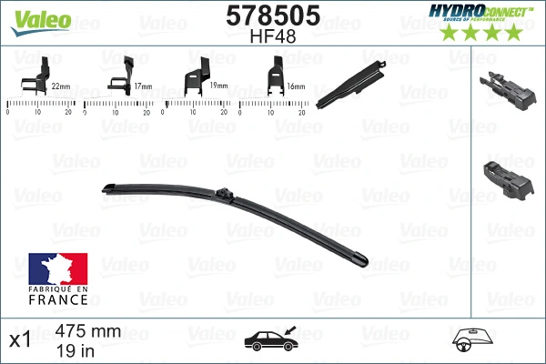 Щітка двірника права VALEO 578505
