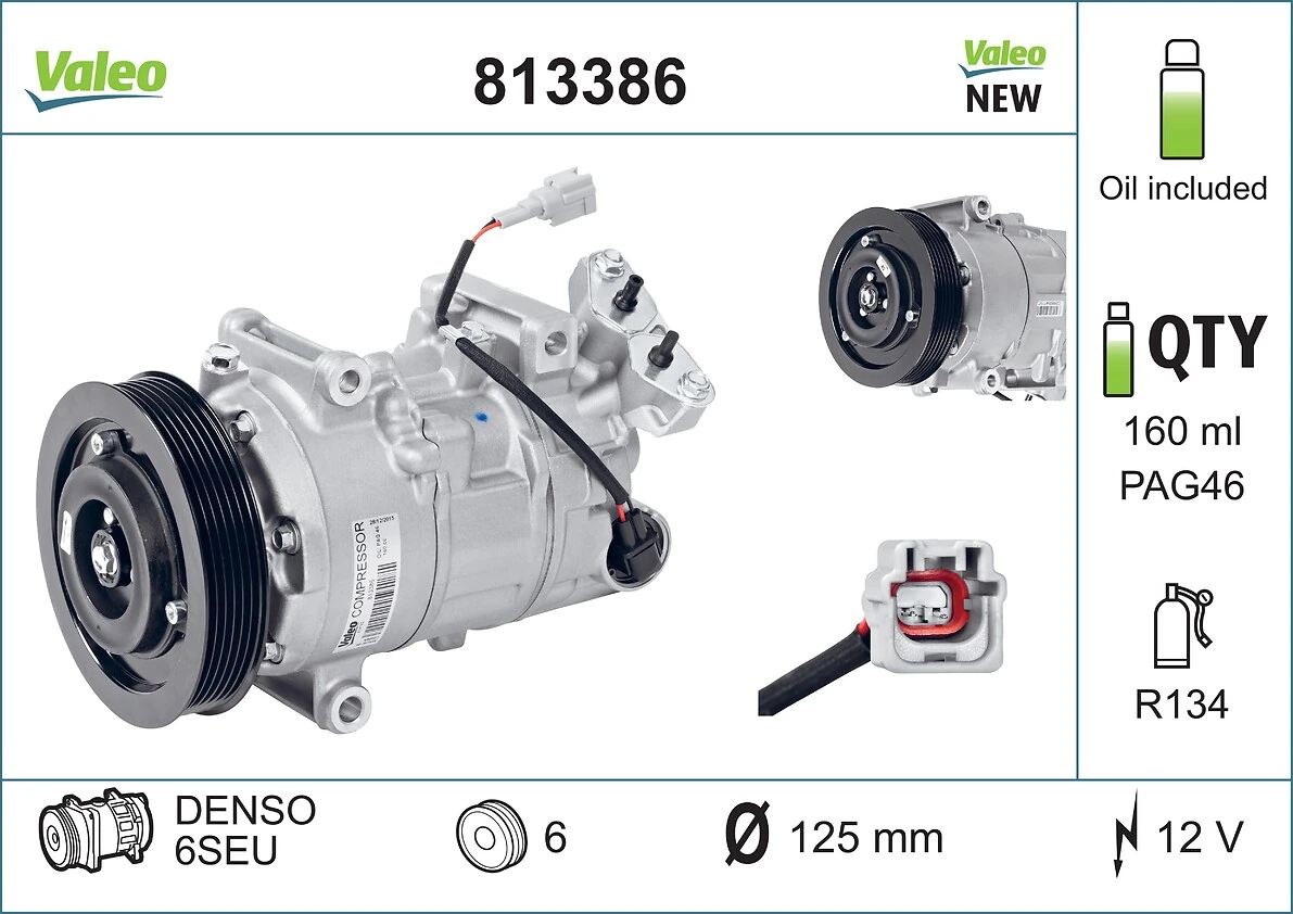 813386 VALEO Компресор холодоагенту