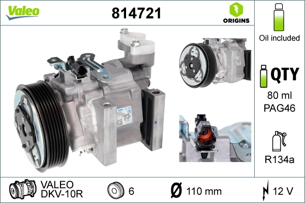 Купити 814721 VALEO Компресор кліматичної установки