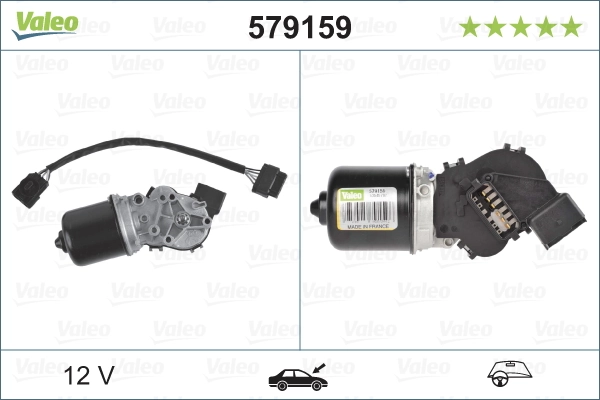 Купити 579159 VALEO Двигун склоочисника лобового скла (трапеції)