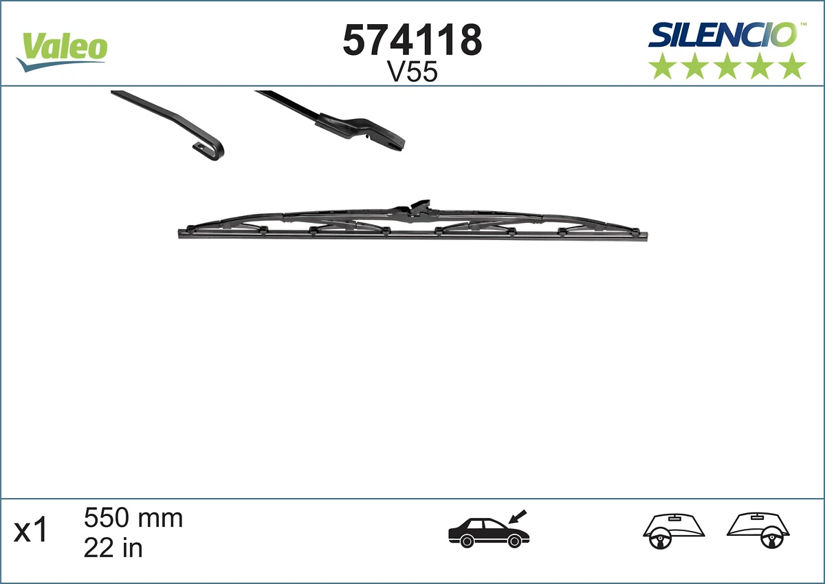 Щітка склоочисника заднього скла VALEO 574118 ціна, від 12.16 USD