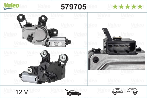 Купити 579705 VALEO Двигун склоочисника заднього скла