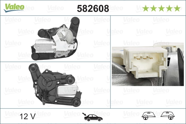 Моторчик заднього склоочисника 582608 VALEO