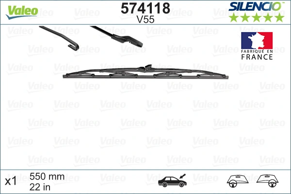 Купити 574118 VALEO Щітка задня