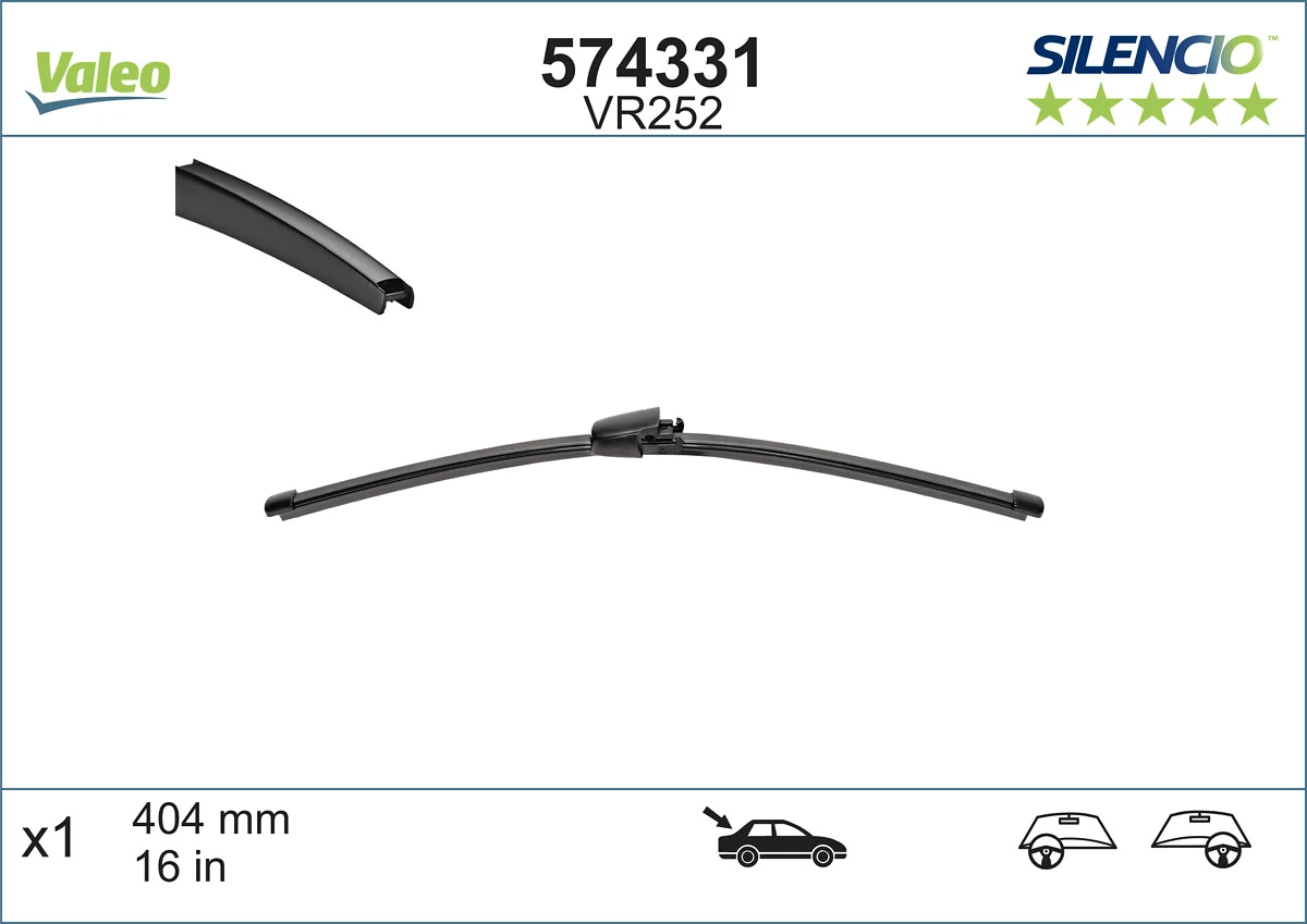 Щітка склоочисника заднього скла VALEO 574331 ціна, від 9.41 USD