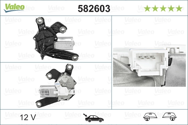 Моторчик заднього склоочисника 582603 VALEO
