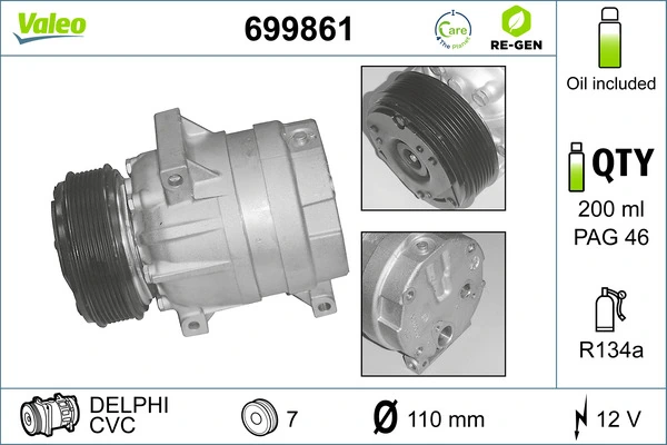Компресор системи кондиціювання Opel 8200979500 ціна, від 126.48 USD