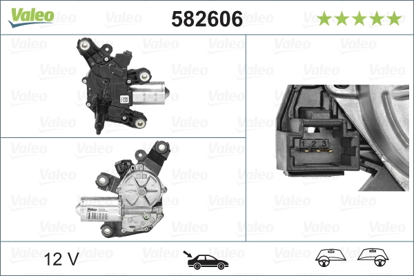 Моторчик заднього склоочисника 582606 VALEO