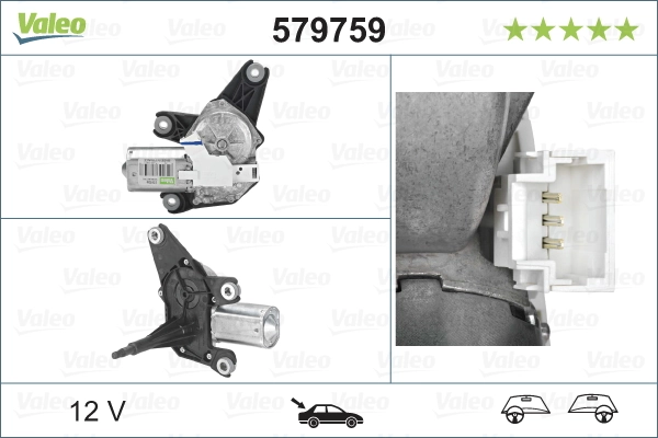 Купити 579759 VALEO Двигун склоочисника заднього скла