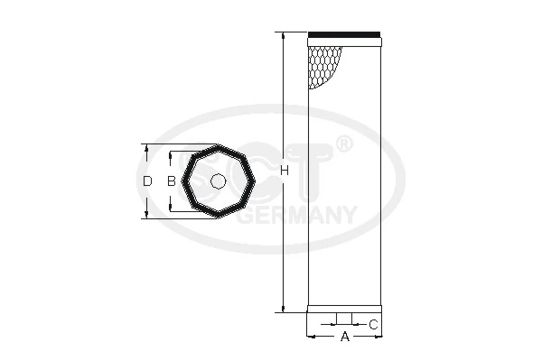  Повітряний фільтр Mercedes C 