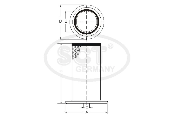 Елемент повітряного фільтра SCT SB3278 ціна, від 29.50 USD