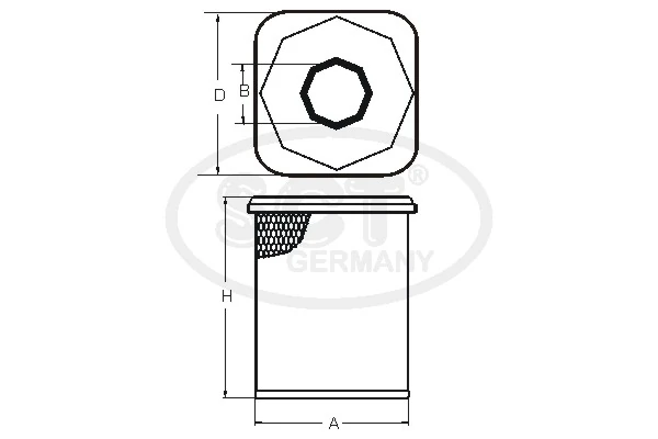 SB017 SCT Повітряний фільтр двигуна