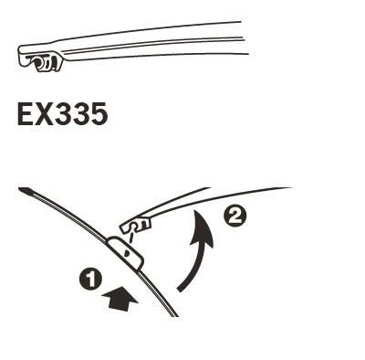 Щітка склоочисника заднього скла Trico EX335 ціна, від 7.96 USD