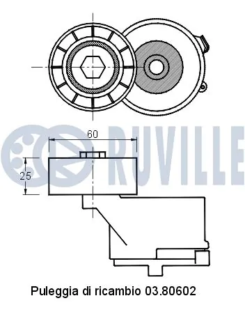 541839 Ruville Ролик натяжителя ременя агрегатів