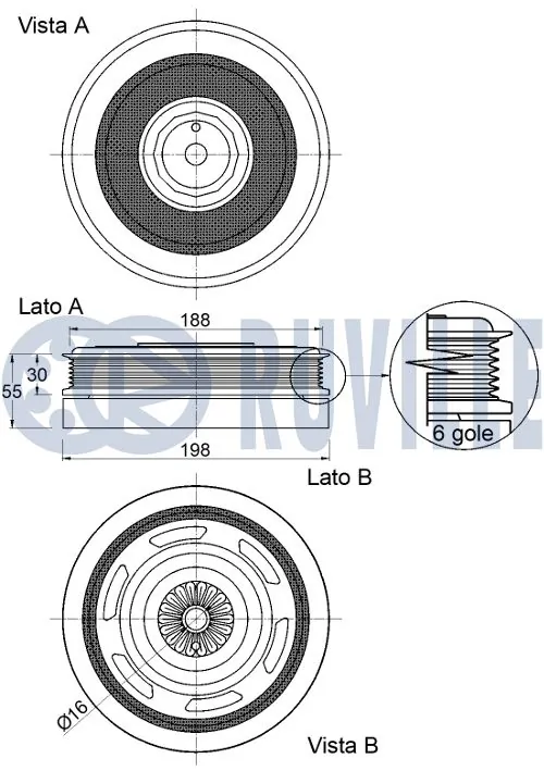 Купити Шків колінвала Audi Q7  4MB, 4MG, 4MQ