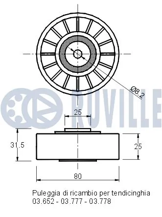540062 Ruville Ролик натяжителя ременя агрегатів