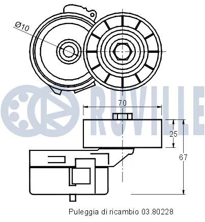 540946 Ruville Ролик натяжителя ременя агрегатів