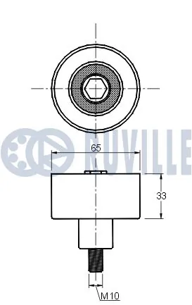 541903 Ruville Ролик приводного ременя, паразитний