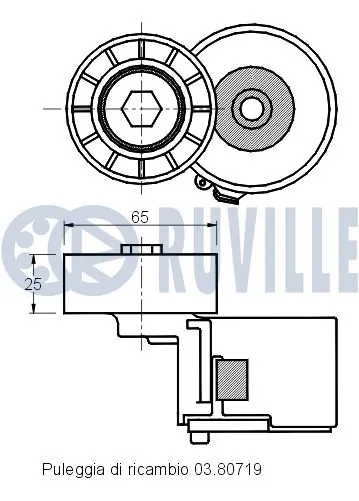 541412 Ruville Натяжна планка поліклинового ременя