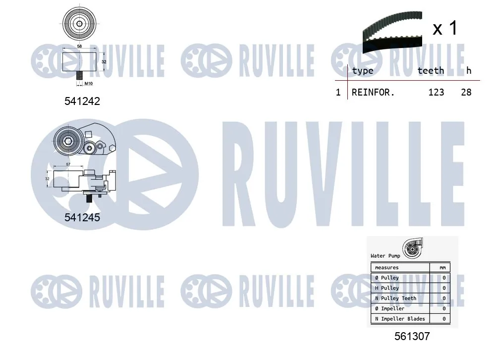5502751 Ruville Ремінь ГРМ, комплект
