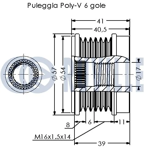 542698 Ruville Обгонна муфта генератора