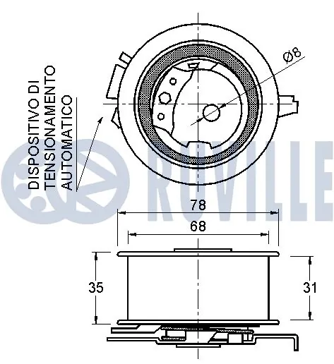 542024 Ruville Ролик натягувач