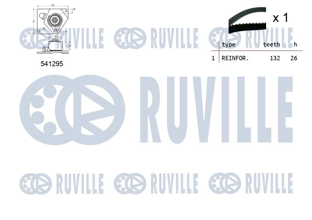 550113 Ruville Ремінь ГРМ, комплект