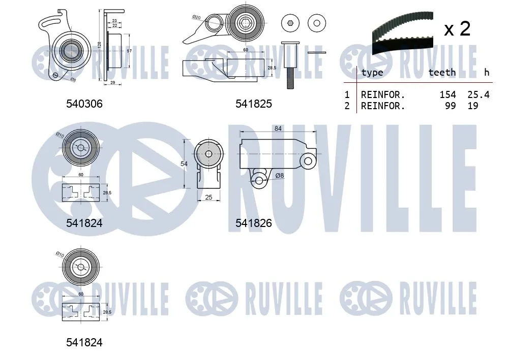 Купити Комплект ГРМ Mitsubishi L 200 IV KA, KB