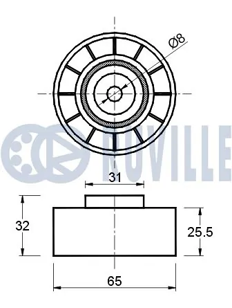 541134 Ruville Ролик приводного ременя, паразитний