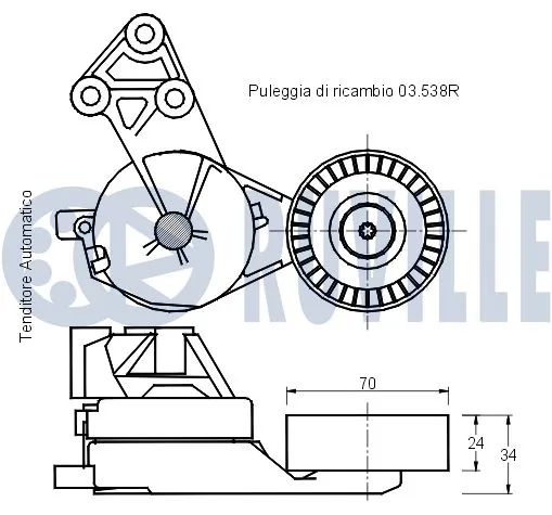 541456 Ruville Натяжна планка поліклинового ременя