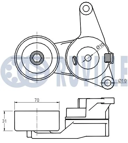 Купити 71741116 Fiat/Alfa/Lancia Натяжний ролик