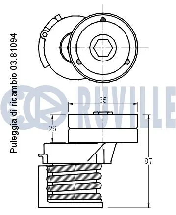 541792 Ruville Ролик натяжителя ременя агрегатів