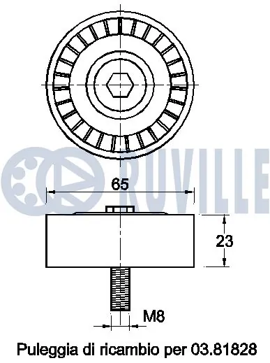 542302 Ruville Ролик приводного ременя, паразитний